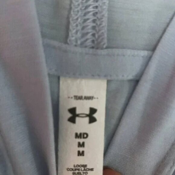 Under Armour Blue Sleeveless Hoodie Tank with Back Cutout | Size M - Picture 9 of 9